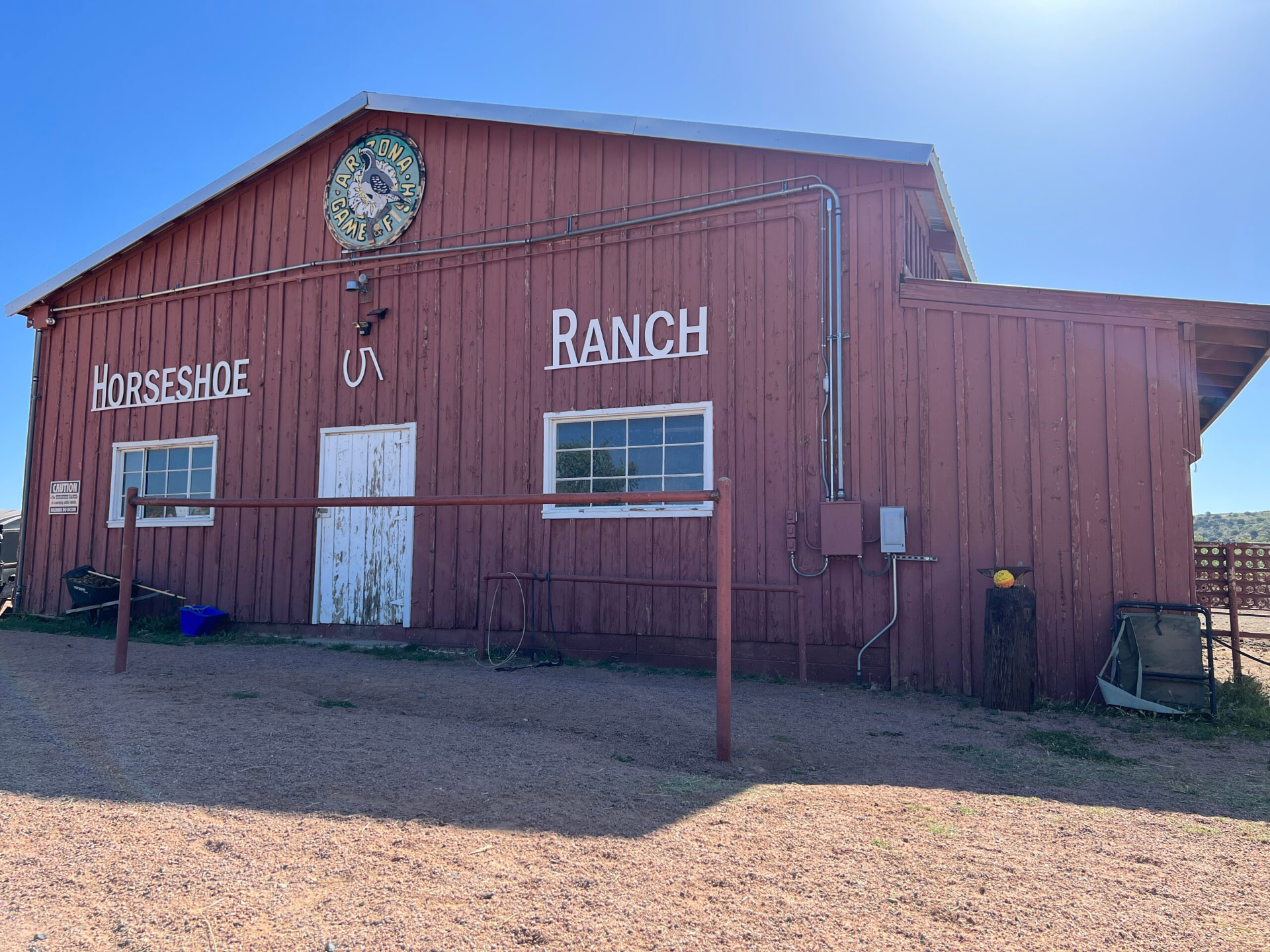 Historic ranch barn at the university agricultural research site